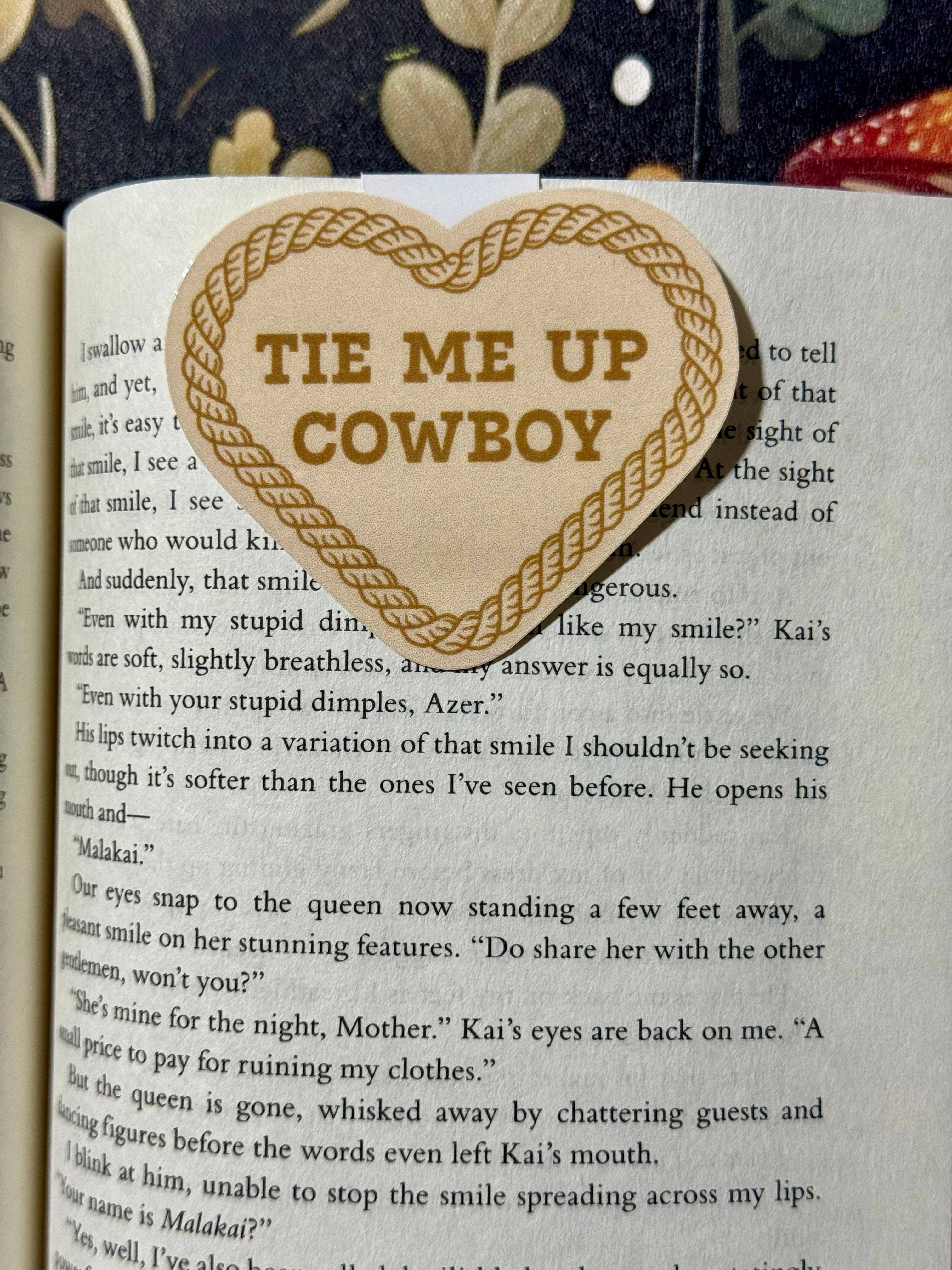 Brinnvill Books - Wholesale Bookmark - Tie me up cowboy magnetic bookmark0