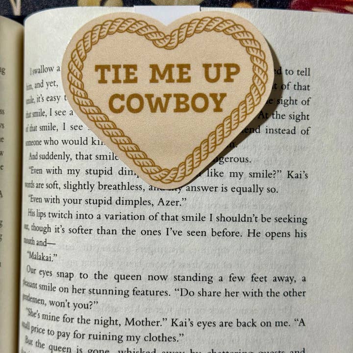 Brinnvill Books - Wholesale Bookmark - Tie me up cowboy magnetic bookmark
