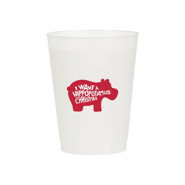 MADdesign - Wholesale Disposable Cup - I Want a Hippopotamus For Christmas Cups2