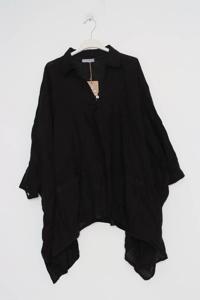 Lea & Luc - Grandes Tailles – Großhandel Tunika – Damen – Leinene Tunika in Übergröße11