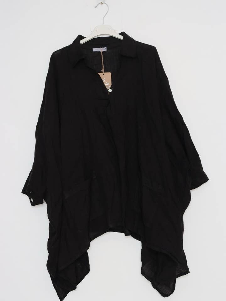 Lea & Luc - Grandes Tailles – Großhandel Tunika – Damen – Leinentunika in Übergröße SKU 1164511