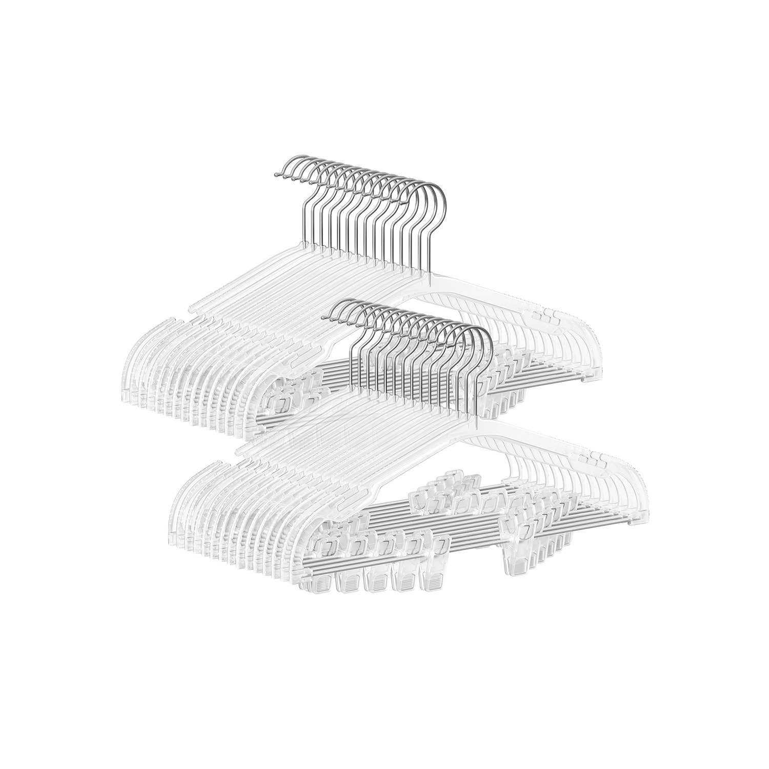 Greenwestons - Wholesale Kleerhangers - Doorzichtige plastic broekhangers 30 stuks van 10