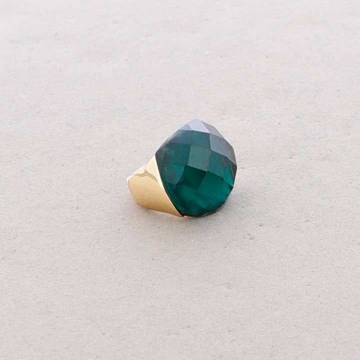 Sonata - Wholesale Cocktail/Statement Ring - Faceted Crystal Metal Ring2