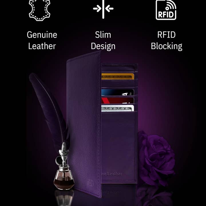 Access Denied Accessories - Wholesale Wallet - Unisex - Genuine Leather Checkbook Cover For Women &Men RFID Blocking37