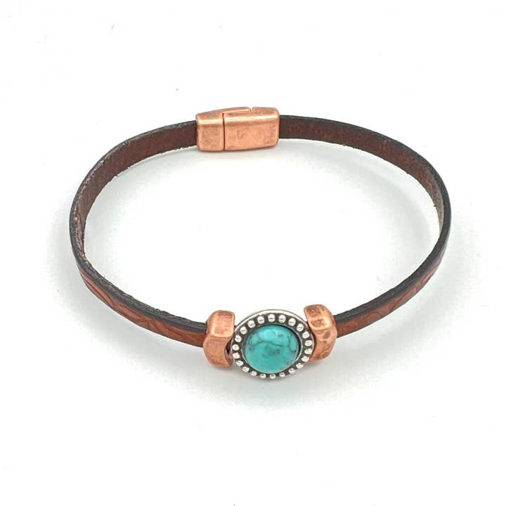 Montana Leather Designs - Wholesale Bangle Bracelet - DC Laredo
