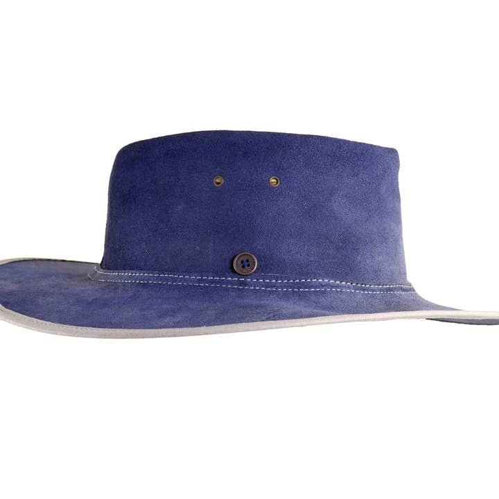 Chapeau en cuir The Velvet KIDS - Bleu marine pour la vente par Fallen Broken Street