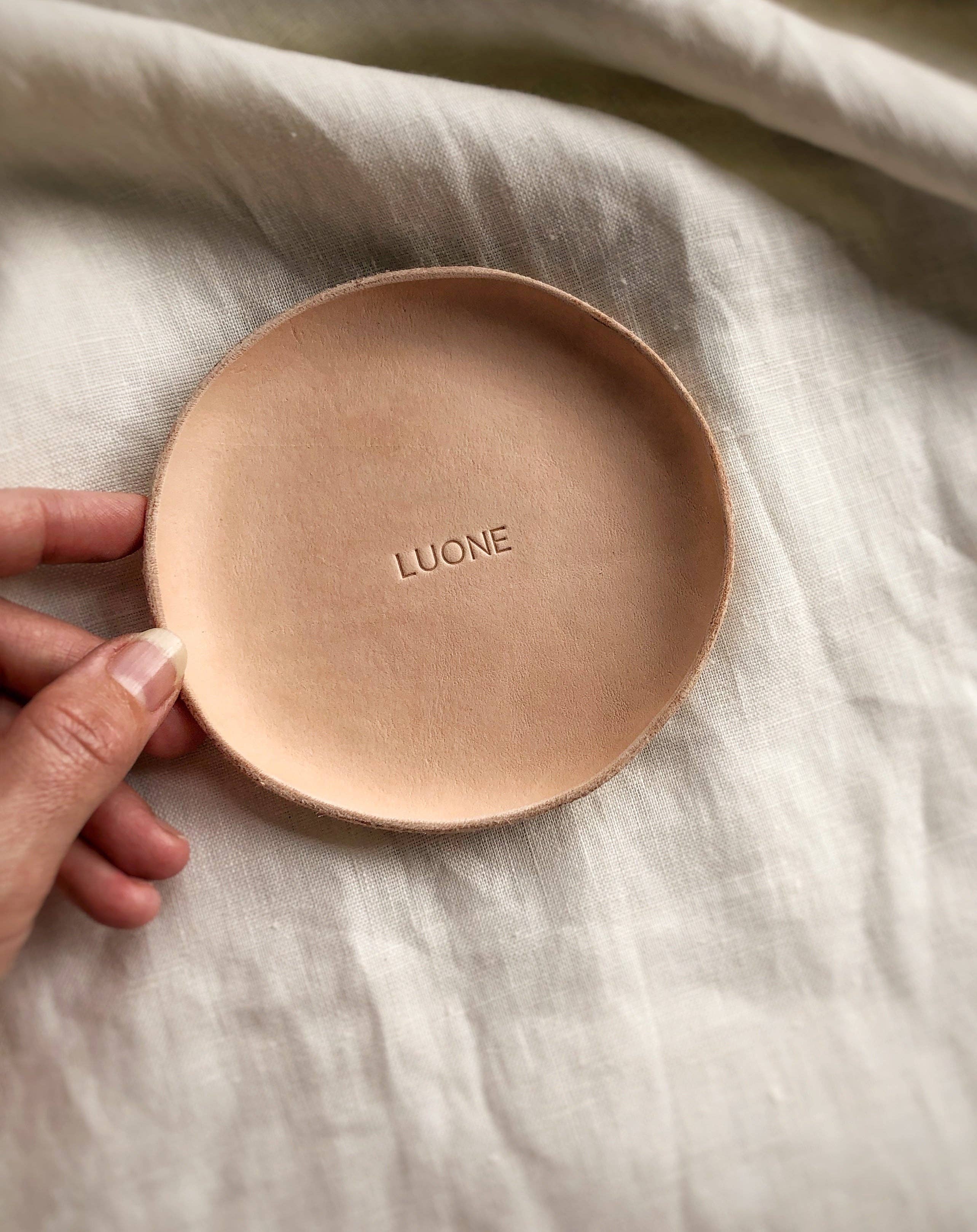 Tamboon Leather Co - Wholesale Jewelry Dish - Hand Formed Leather Jewellery Dish - 12cm Round2