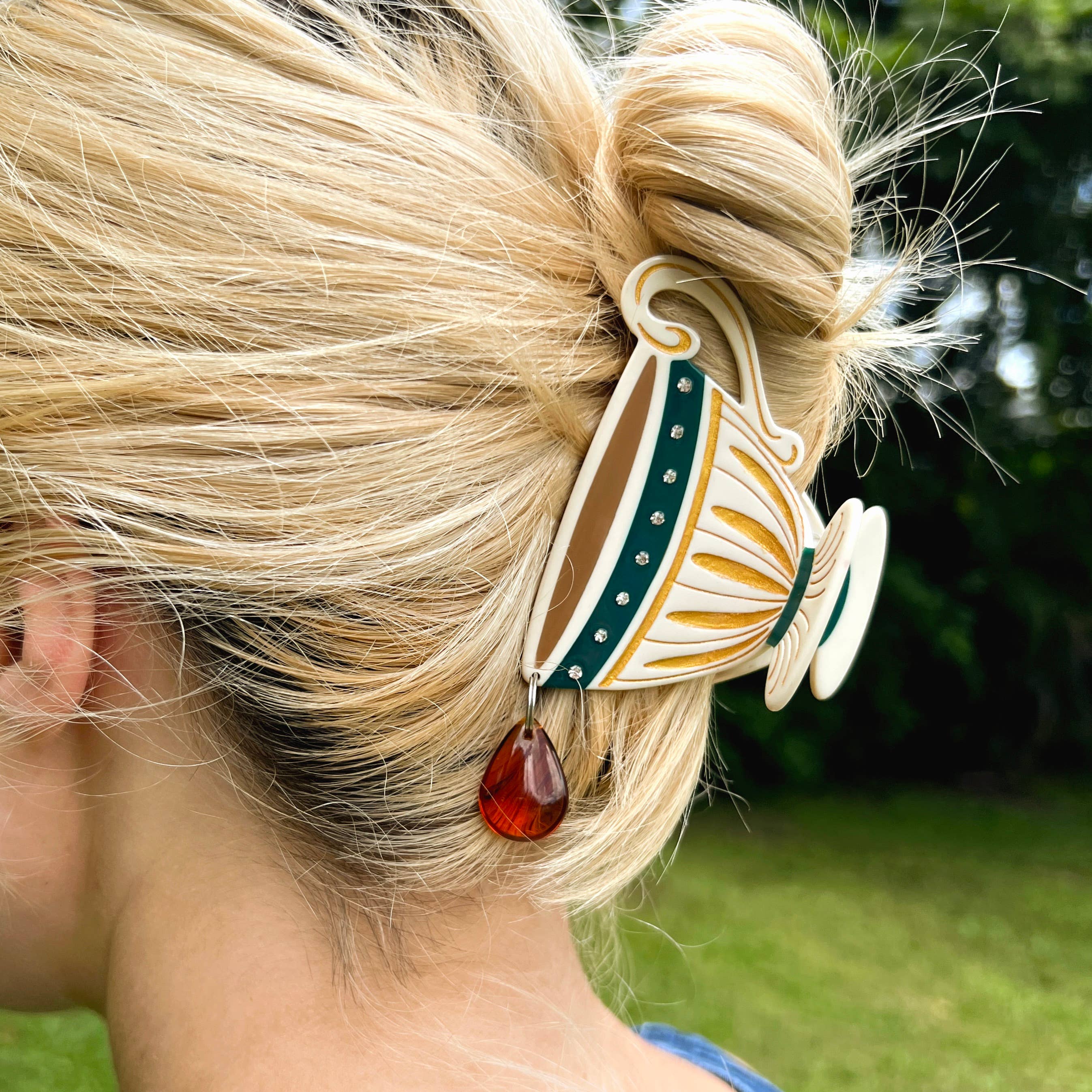 Lassoed Moon - Wholesale Hair Clip - Women's - Royal-Tea Claw Clip5