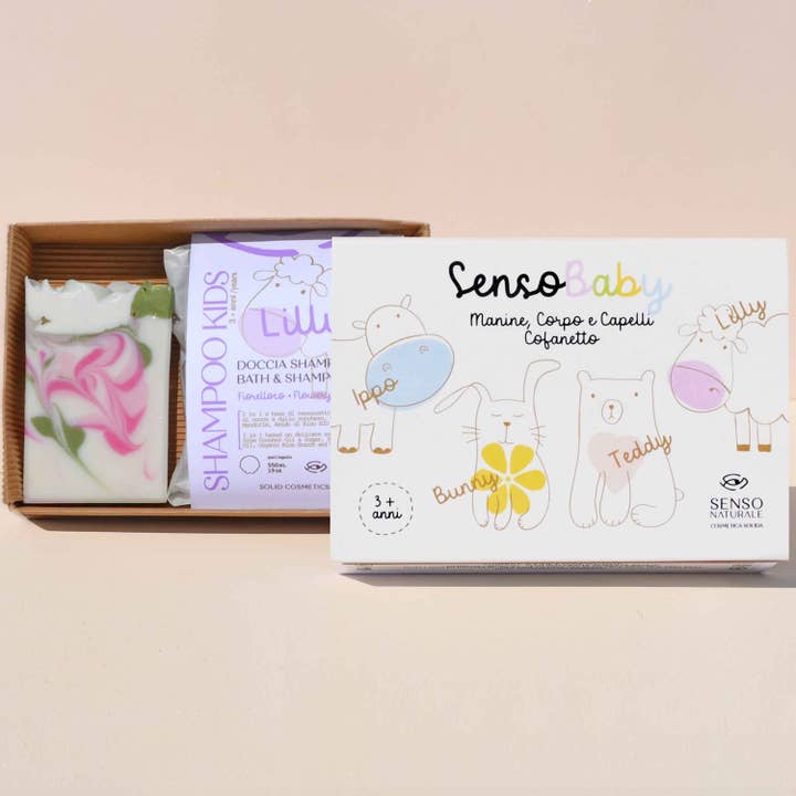 SENSO NATURALE - Wholesale 2-in-1 Shampoo & Body Wash - Baby - Cofanetto Bimbi SENSOBABY LILLY – Shampoo doccia e sapone rosa