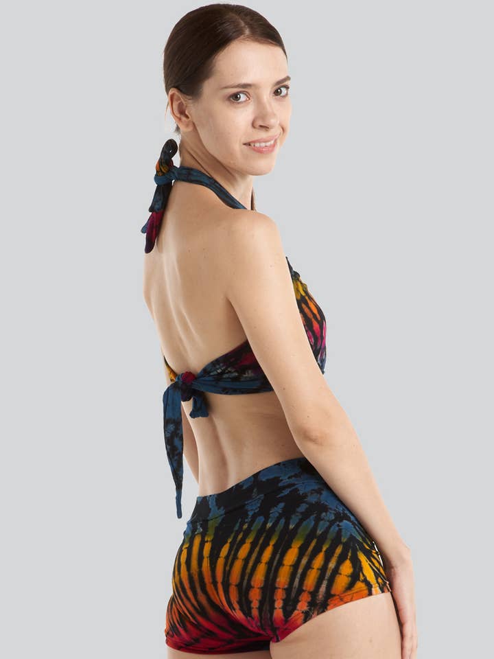 Tie-Dye Halter Crop Top (TH-1360) for wholesale by Kathmandu Imports