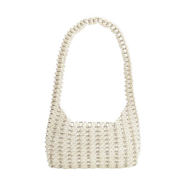 Bolso de Asa Superior Greta Pearl Beade para venta al por mayor de Melie Bianco