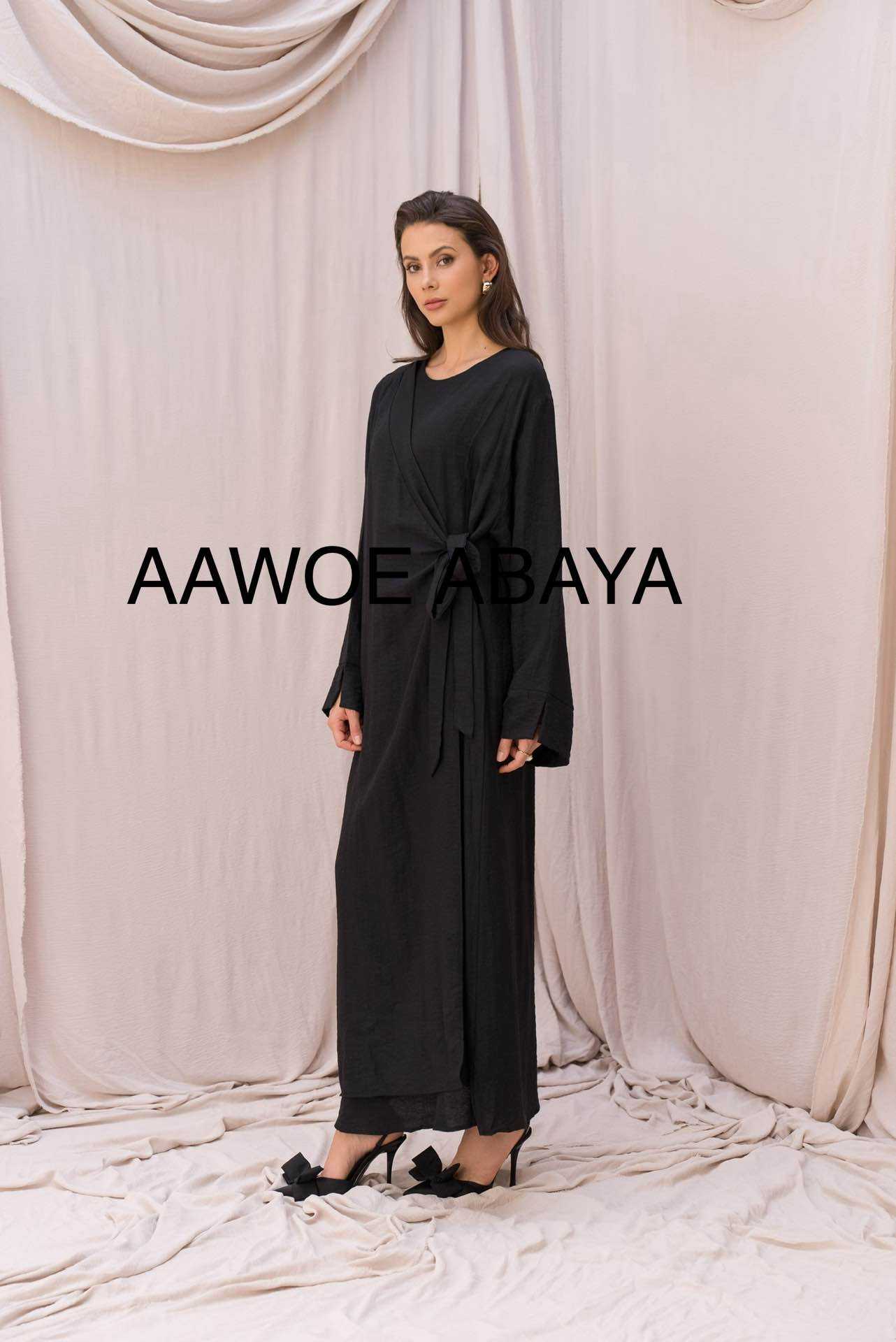 Aawoe Abaya – Kaftan - Mulher por atacado – Vestido Abaya Elegante - 2421-VES17