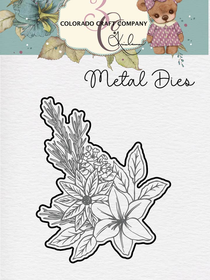 KL729-D-Kris Lauren~Floral Accent Mini Die for wholesale by Colorado Craft Company
