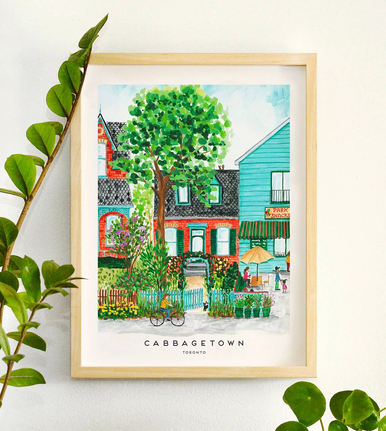 The Paperhood – Engroshandel Kunsttryk – Toronto's Cabbagetown Park Snacks 12x16 Udskriv0