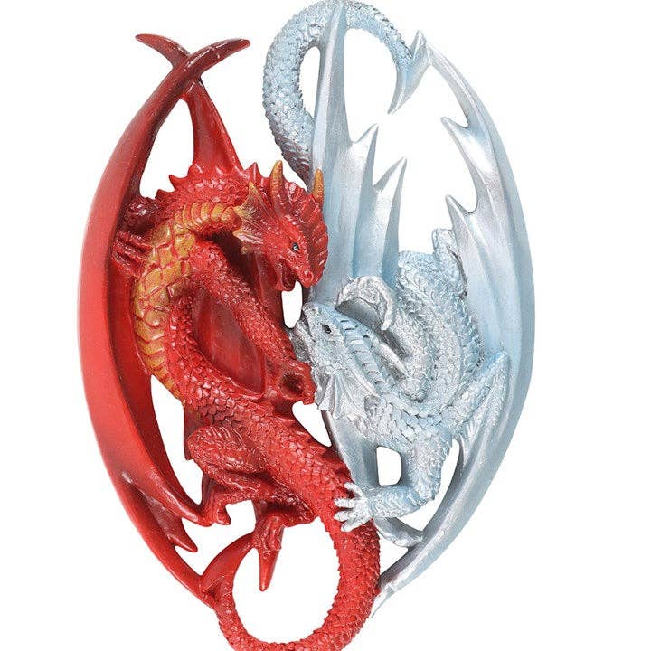 Something Different Wholesale - Vente Objets de décoration - Décoration à suspendre en forme de dragon de feu et de glace par Anne Stokes