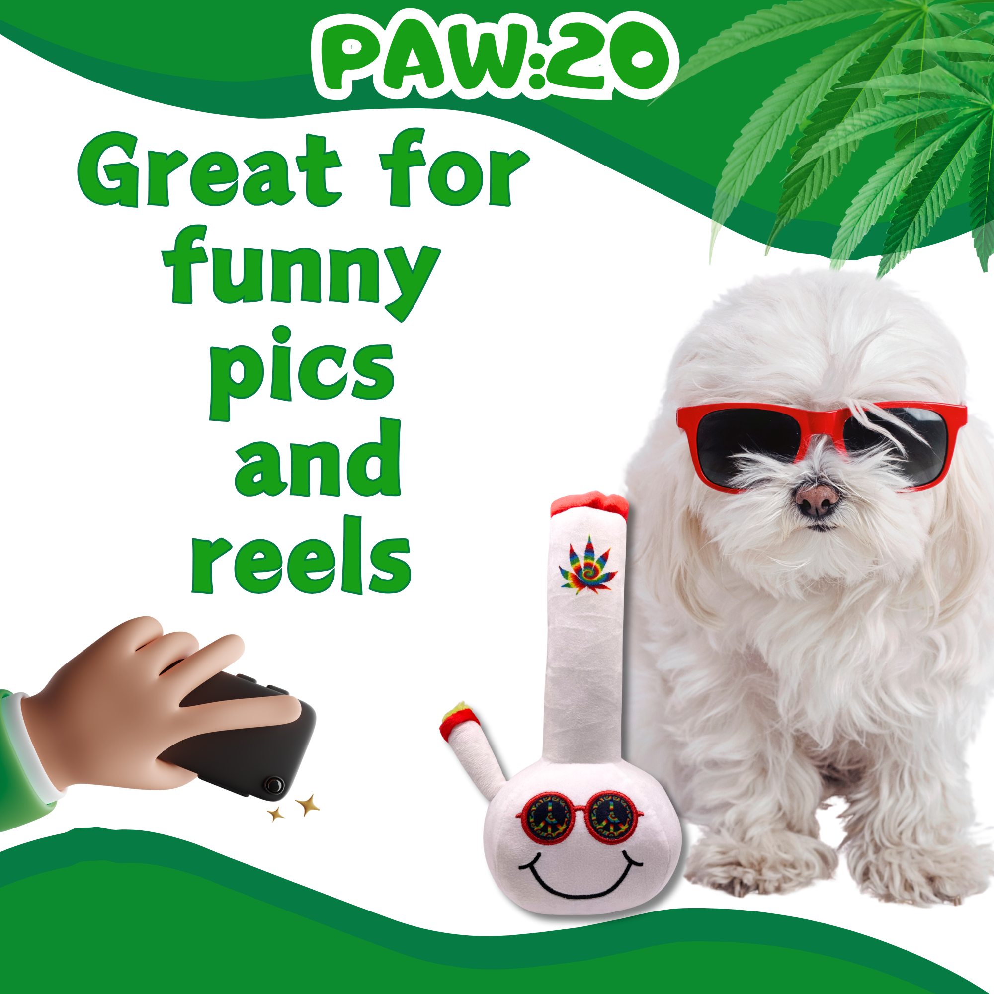 PAW:20 - Wholesale Pet Plush Toy - Dog - Billie Bong, Parody Plush Squeaker Dog Toy3