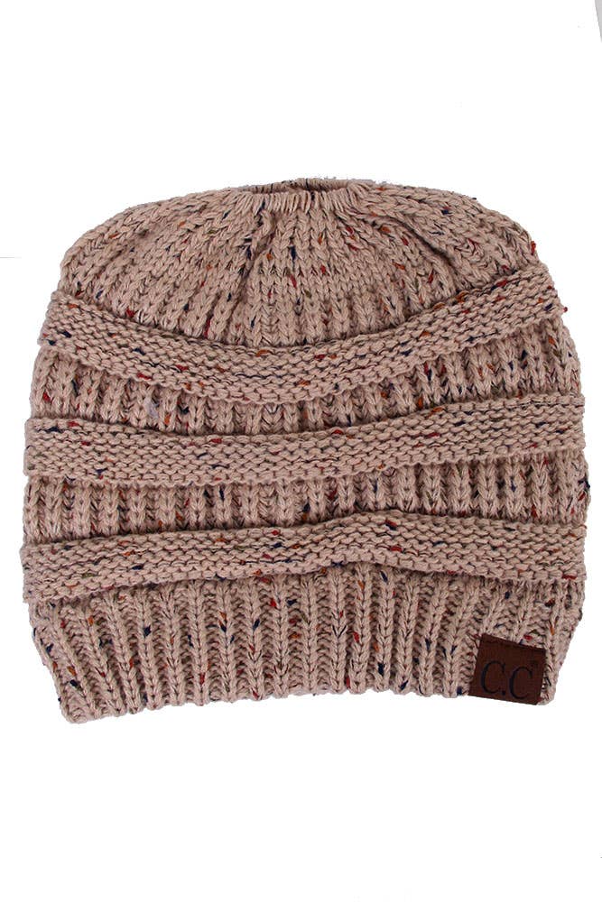 Hana - Wholesale Beanie - Women's - C.C Confetti Ponytail Messy Bun Beanie45