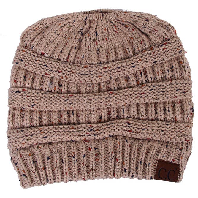 Hana - Wholesale Beanie – Women's - C.C Confetti Ponytail Messy Bun Beanie45
