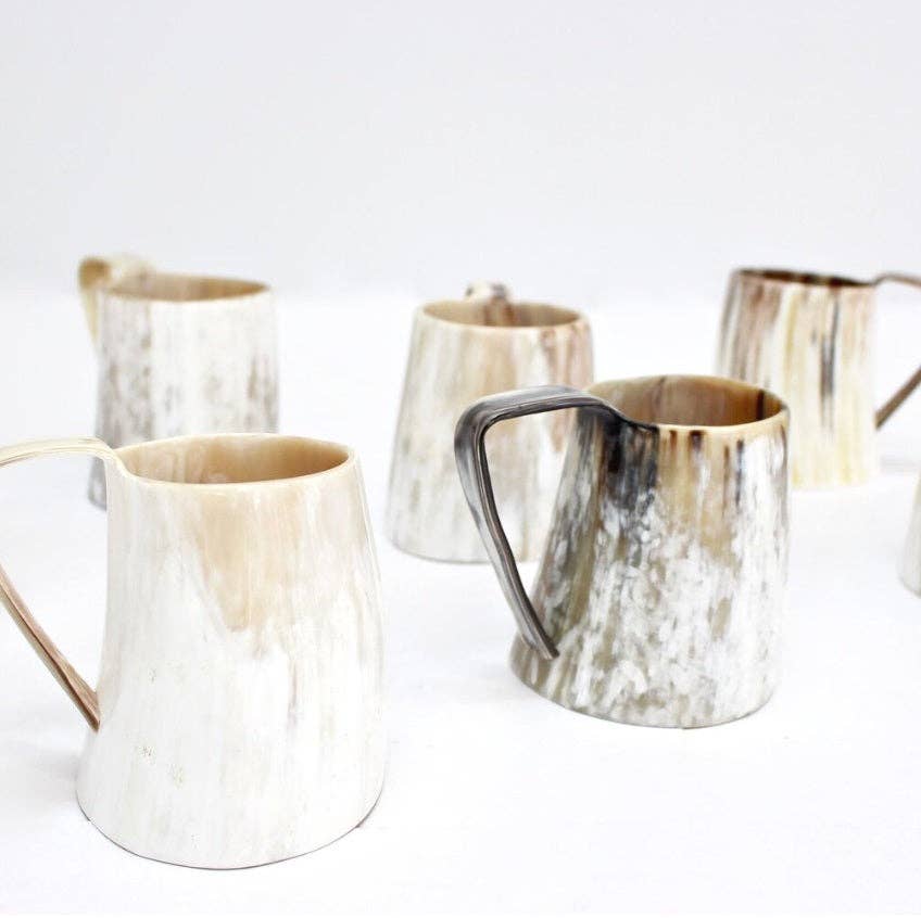 The African Home Goods - Wholesale Beer Glass/Mug - Ankole Cow Horn Beer Mugs / Tumbler Light5