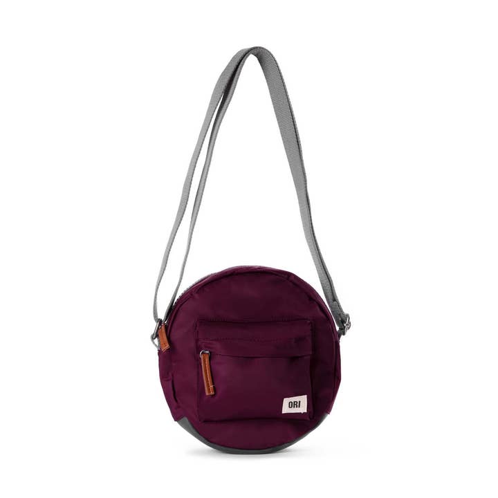 Paddington Crossbody in Plum Nylon for wholesale by ORI London