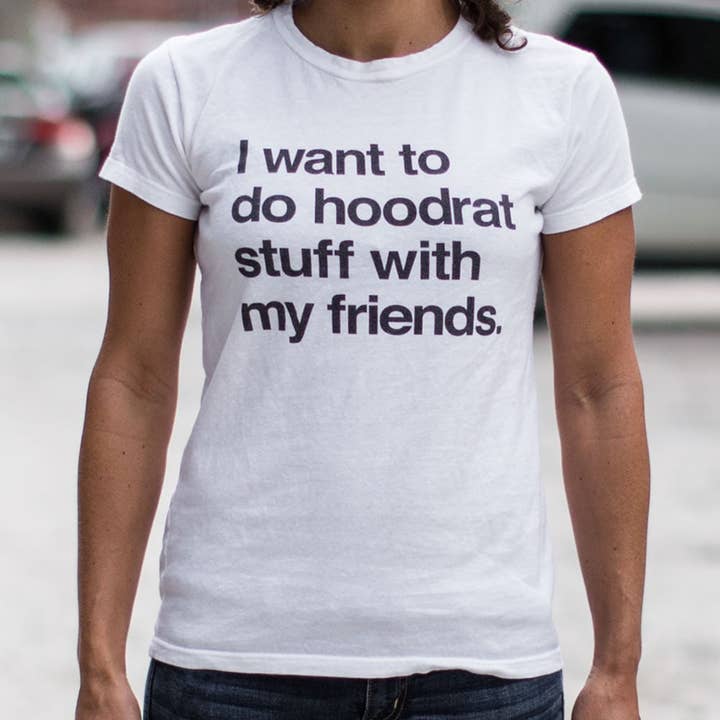 6DS - Venta al por mayor Camiseta serigrafiada - Mujer - Camiseta de mujer Hoodrat Stuff With Friends