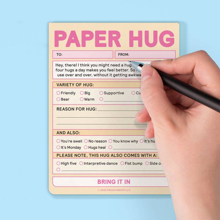 Knock Knock - Wholesale Notepad - Paper Hug Nifty Note (Pastel Version)