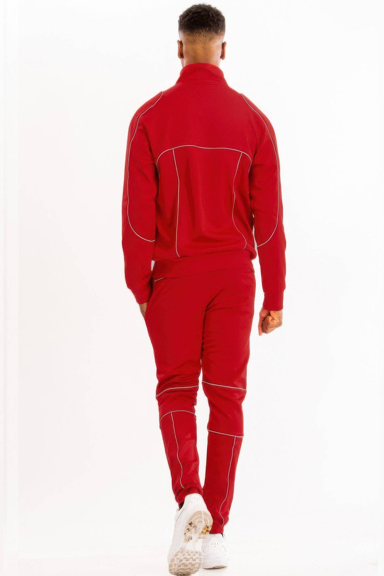 CC Wholesale Clothing - Wholesale Tracksuit - Men's - Reflective Piping Track Set3