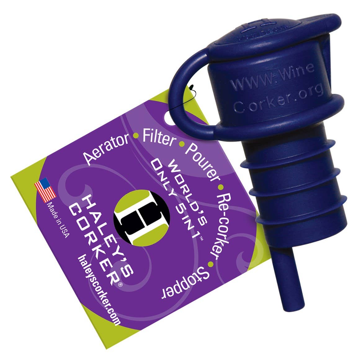 Haley's Corker - Wholesale Wine Tool Set - Original Haley's Corker - Hang Tag WITHOUT POP Display2