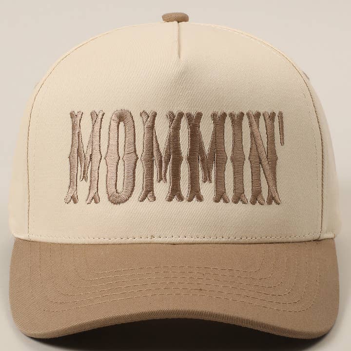 Fashion City - Wholesale Trucker Hat - Unisex - MOMMIN' Letter Embroidery Two-Tone Trucker Hat