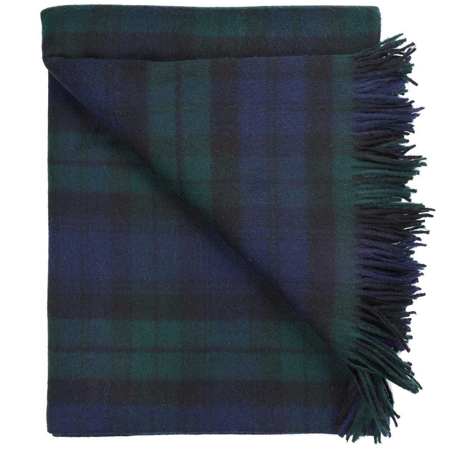 Prince of Scots - Wholesale Throw Blanket - Highland Tartan Tweed Merino Wool Throw - Black Watch1