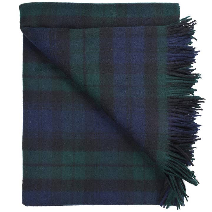 Prince of Scots - Wholesale Throw Blanket - Highland Tartan Tweed Merino Wool Throw - Black Watch1