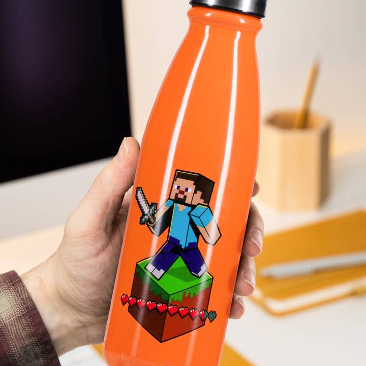 Paladone - Wholesale Water Bottle - Minecraft Aluminium Water Bottle 600ml