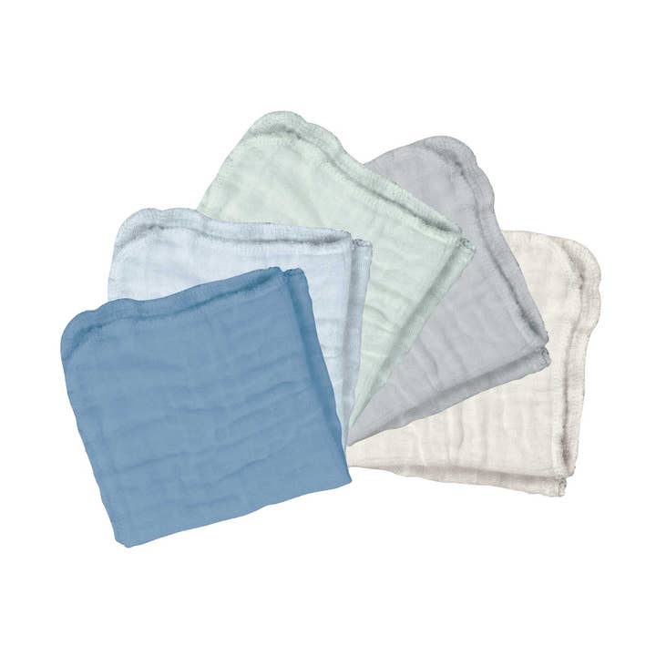 Organic Cotton Muslin Cloths (5pk) for wholesale by Green Sprouts
