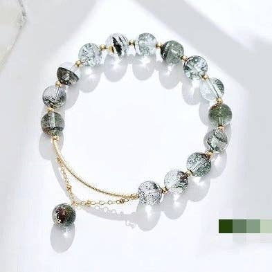 Natuurlijke groene gelukstransferkristallen armband met volledige ster voor wholesale door Exsito