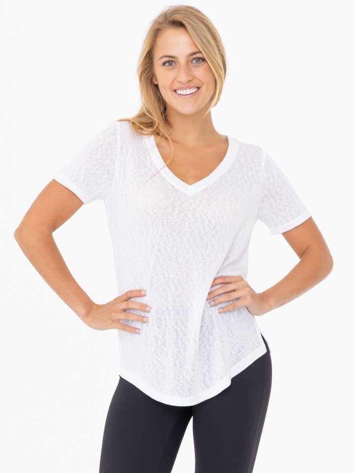 Mono B - Wholesale T-Shirt - Women's - Modal Blend Classic V-Neck Tee4