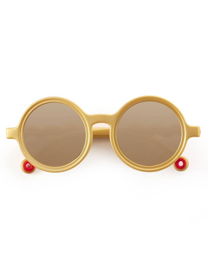 Toddler Round Sunglasses Medallion Gold 1-3Y for wholesale by Olivio & Co