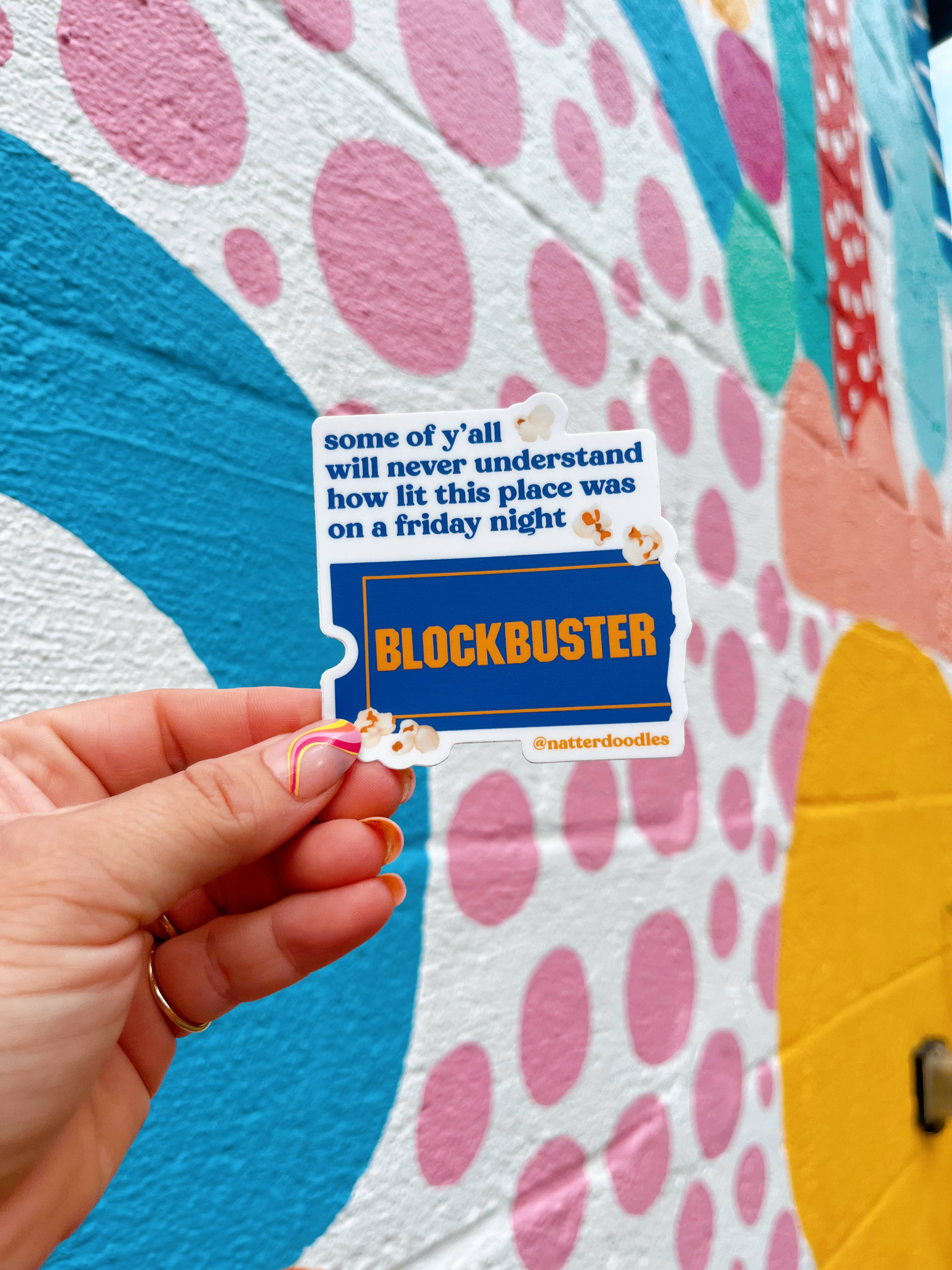 NatterDoodle - Wholesale Sticker - Blockbuster Video on a Friday Night Nostalgia Vinyl Sticker 9
