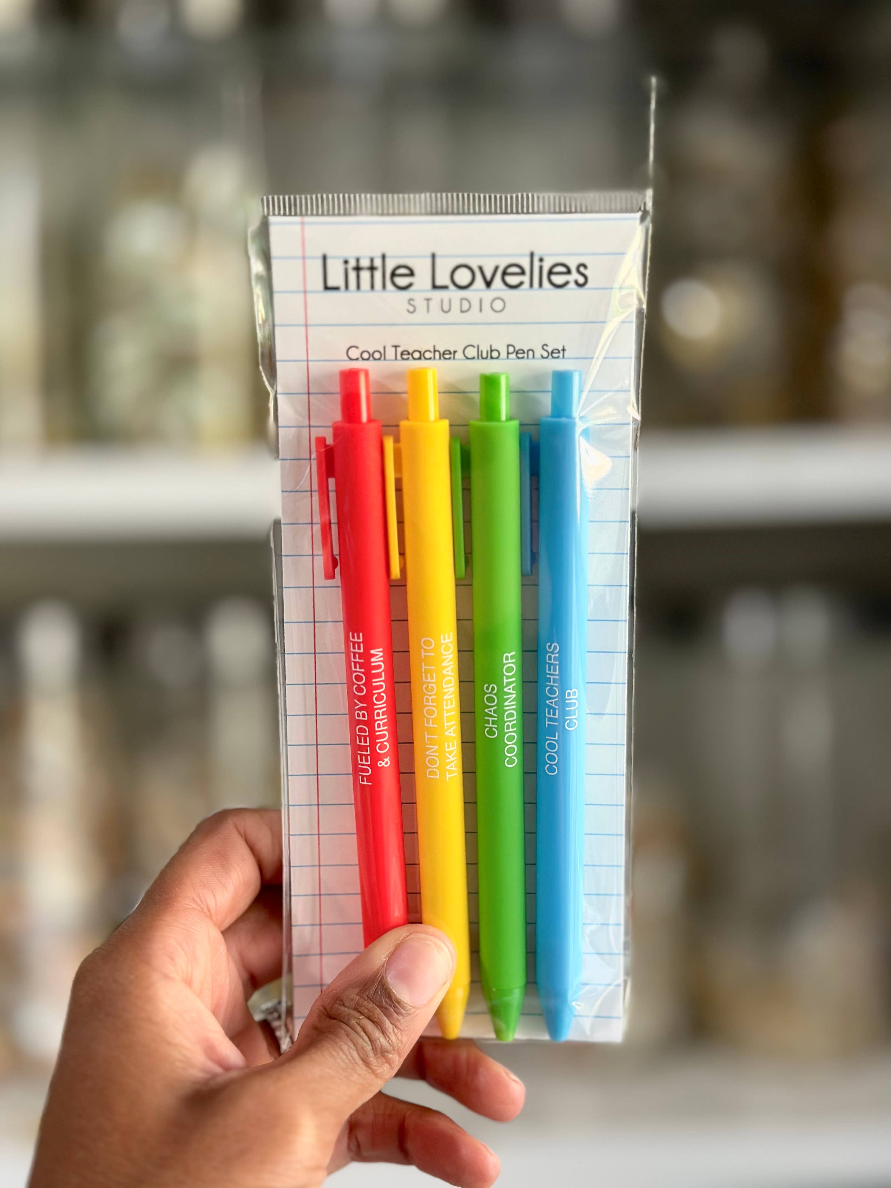 Little Lovelies Studio - Venta al por mayor Bolígrafo - Set de Bolígrafos del Club de Profesores Geniales | Regalo Divertido para Profesores1
