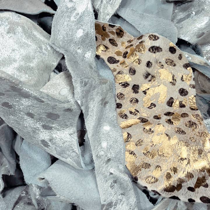 Western Linens - Wholesale Craft Supplies - Acid wash Cowhide scraps - SPECIAL PRICING