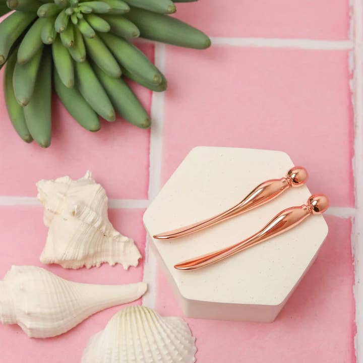 Earth Harbor Naturals - Wholesale Face/Beauty Roller - ROSE GOLD Applicator + Acupressure Sanitary Multi-Tool
