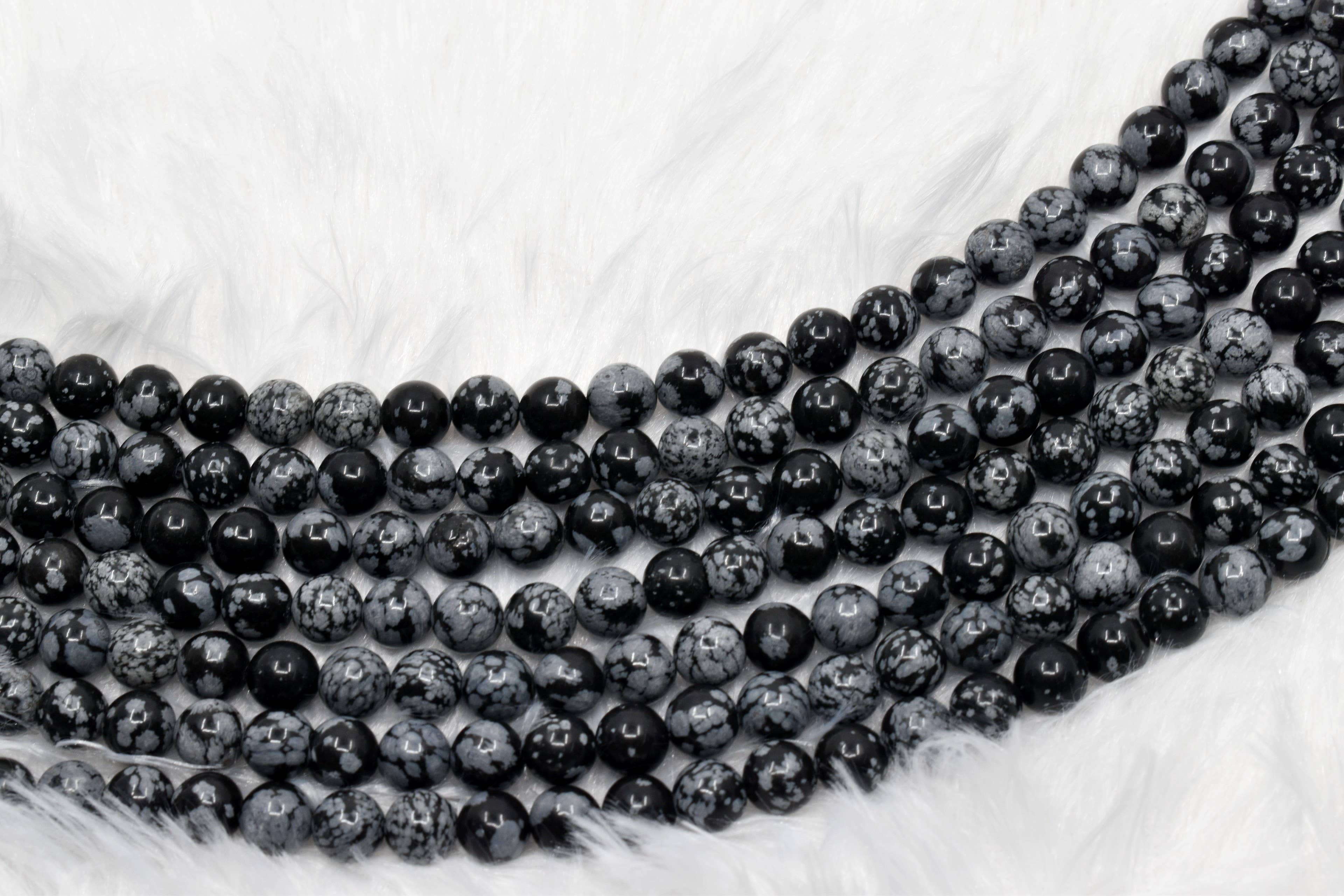 Soothing Crystals - Wholesale Beads - Crystals Jewelry | Snowflake Black Obsidian | Gemstone Beads1