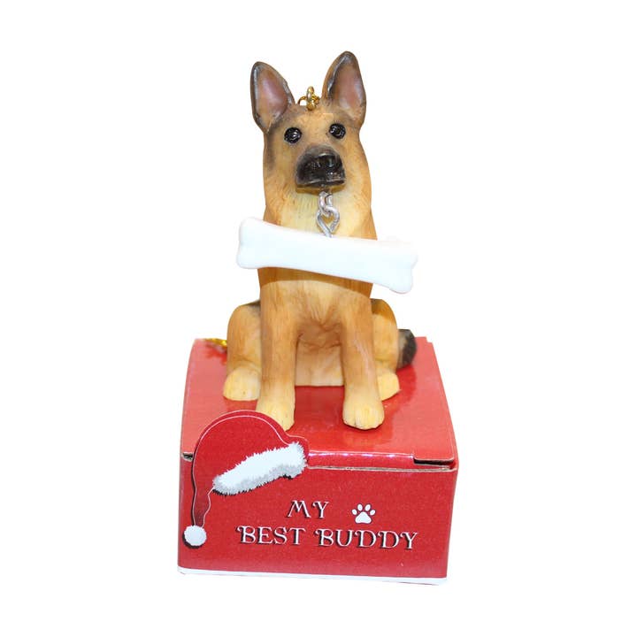 German Shepherd Dog Bone Ornament for wholesale by E&S Pets