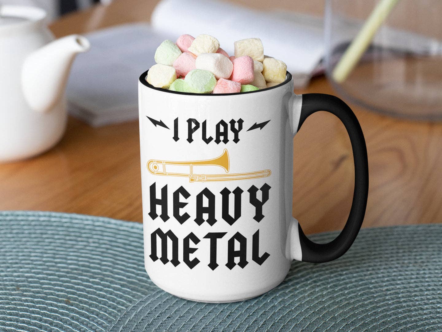 Ink Pop - Wholesale Coffee Mug - I Play Heavy Metal - Trombone Coffee Mug2