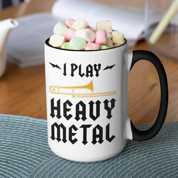 Ink Pop - Wholesale Coffee Mug - I Play Heavy Metal - Trombone Coffee Mug2