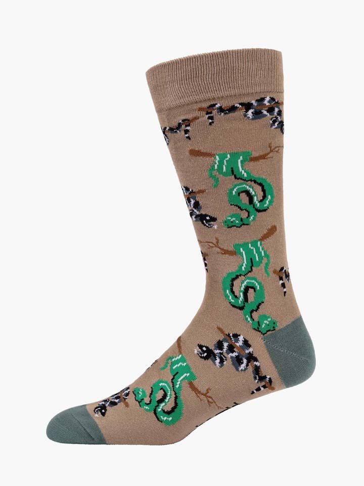 MENS SNAKES BAMBOO SOCK for wholesale by Bamboozld