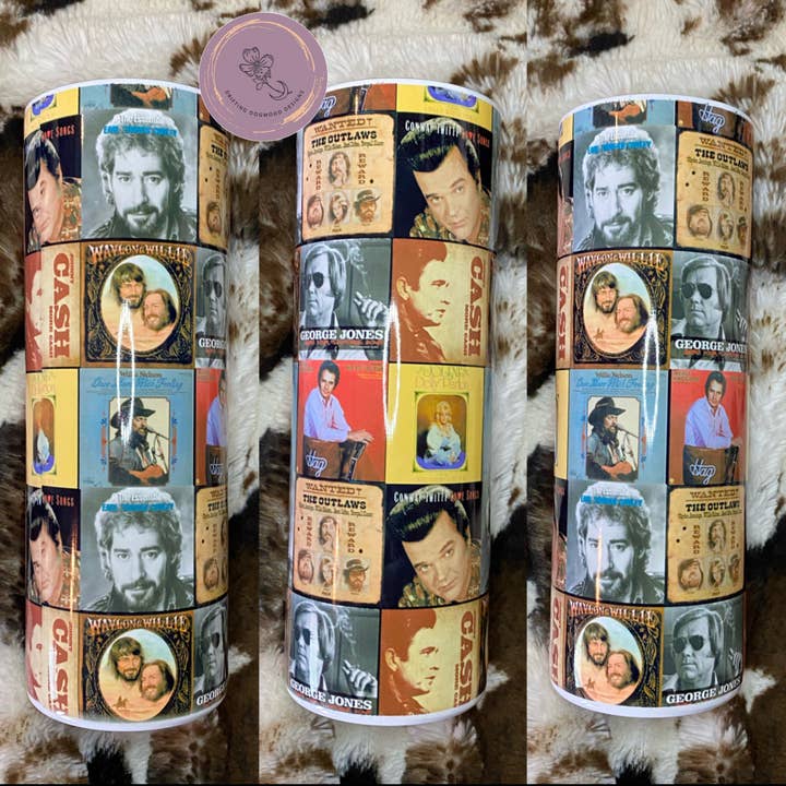 Drifting Dogwood Designs - Wholesale Insulated Mug/Tumbler - 80’s County Singers Tumbler