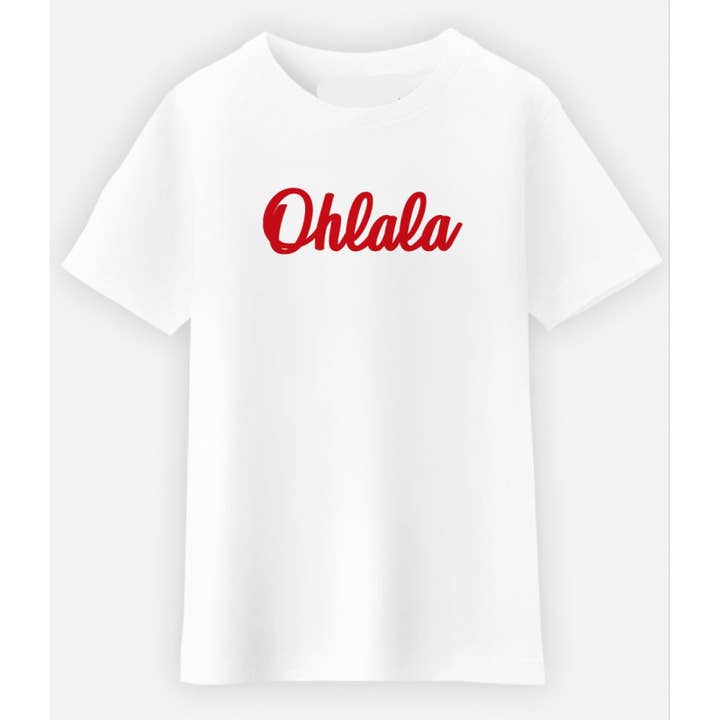t-shirt enfant imprimé ohlala pour la vente par red white