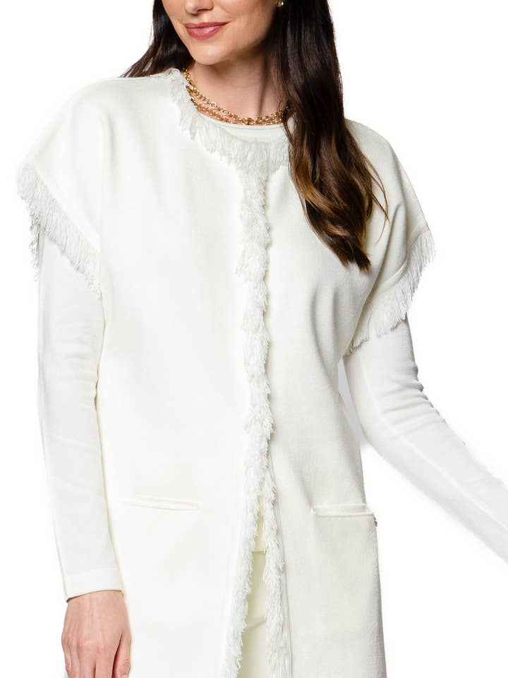 Chaleco de Punto Milano Maxima, Blanco Invierno para venta al por mayor de Biana