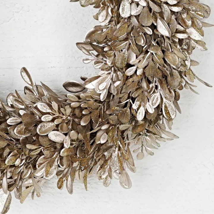 Impressive Enterprises, Inc. - Wholesale Wreath - 31791-12in(6.5) Wreath-Champaign Boxwood5