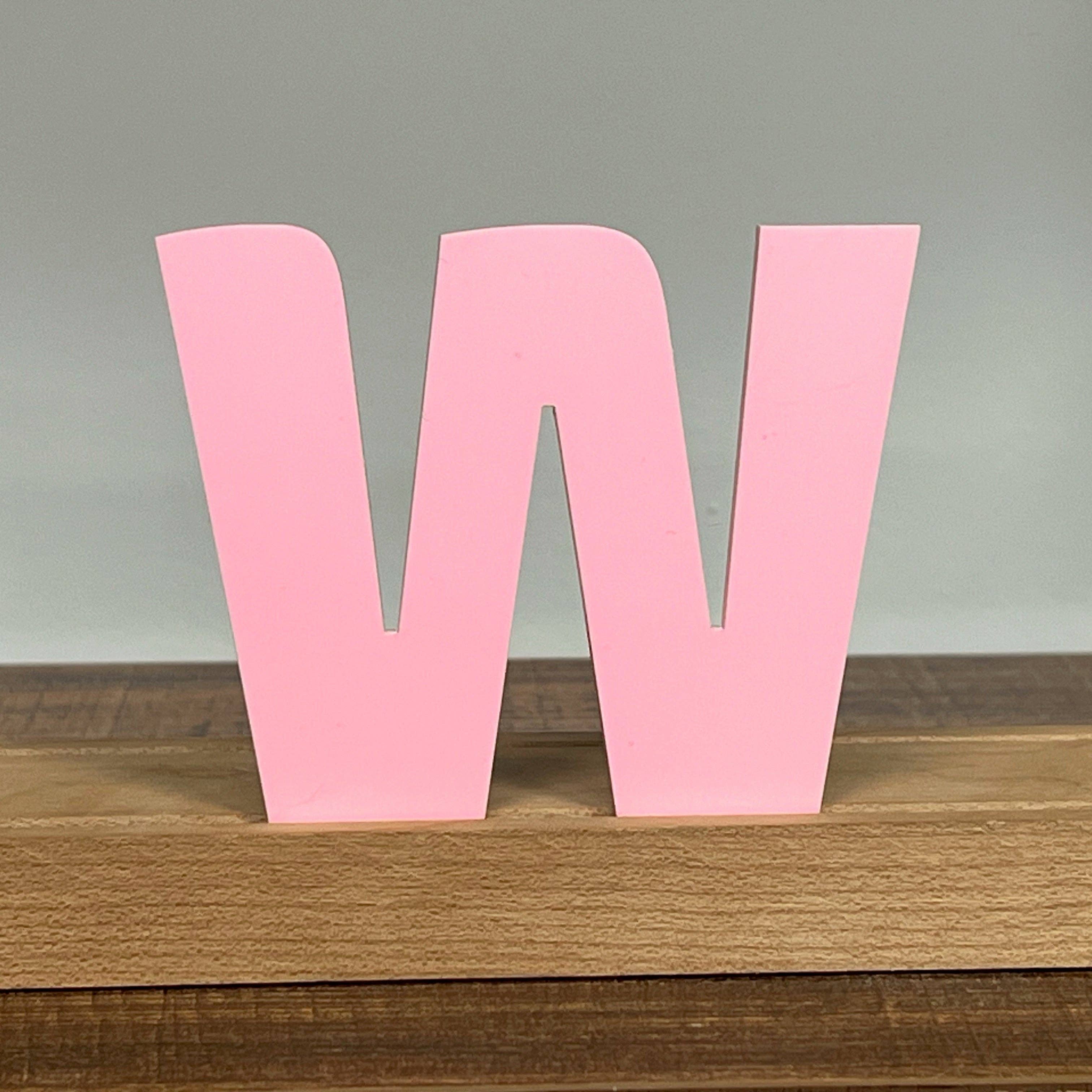 Artifacture - Wholesale Sign - Kryliq Individual Letters: 3" Craftsman Style- Matte Pastel Pink24